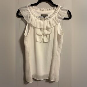 Vintage Y2K Kenar White Ruffled Blouse